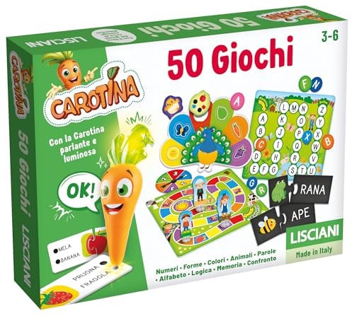 Liscianigiochi Carotina 50 Giochi Per Bambini, Multicolore, 76710, 3-6 anni