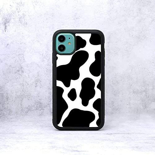 Cow Print Animal Pattern Rubber Phone Case/Cover Compatible with iPhone 11 Cow