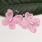 Schmetterlinge Wanddeko Aufkleber Abziehbilder, 24 Stück Künstliche Schmetterlinge Sheer Mesh Wire Glitzer Schmetterling für Party Hochzeitskostüm (Rosa)
