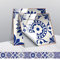 30 Pièces Stickers Muraux Autocollants pour Carrelage en Céramique et Marbre, Salle de Bains et Cuisine Sticker, Hiser Bohême Monaco Mosaïque Imperméables Décoration (Bleu,15x15cm)