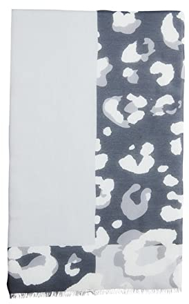 Mud Pie Damen, Leopardenmuster, leicht Schals, grau, Einheitsgröße