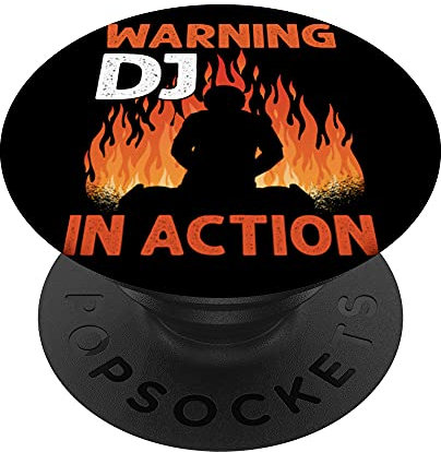 DJ In Action Deejay Party Disco Club Kopfhörer Pop PopSockets mit austauschbarem PopGrip