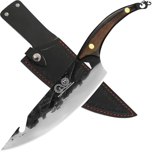 XYJ FULL TANG 8 Pollice Fetta Chef Coltello Macellazione Coltelli di Carne Utensili da Taglio Per Verdura Pece Pesce Con Copertura Protettiva & Tasca Coltello & Whetstone