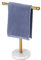 Support Porte-Serviette avec Base en Acier Inoxydable Lourd, Porte-Serviettes en Forme de T, sur Pied pour Salle de Bain, Coiffeuse, comptoir en Acier Inoxydable 304 (doré)