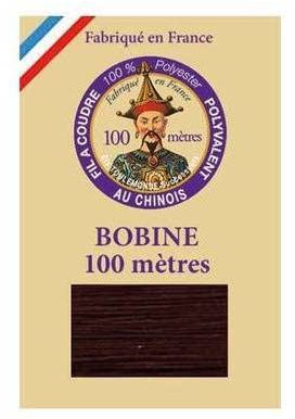 Sajou Fil à Coudre Polyvalent - Fil au Chinois Fabriqué en France - Coloris 698 : Chocolat 100 m