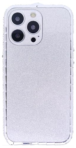 DMaos Compatible with iPhone 13 Diamond Bumper Case for Women, Sparkly Rhinestone Snake Design Metal Bumper, Bling Luxury 6.1'' 2021 - Silver