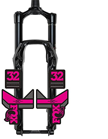 BINGYUAN Stickers À Fourche À Vélos F-O-X32 Autocollant De La Fourche Avant Vélo De Montagne F-O-X 32 SC Autocollant De Vélo pour Autocollant À Fourche Avant SC (Color : Rose Red Gray)