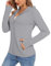 TACVASEN Sportjacke Damen UV Shirt mit Kapuze Schnelltrocknend Laufshirt Langarm Sun Hoody Wandershirt Outdoor (L, Hellgrau)