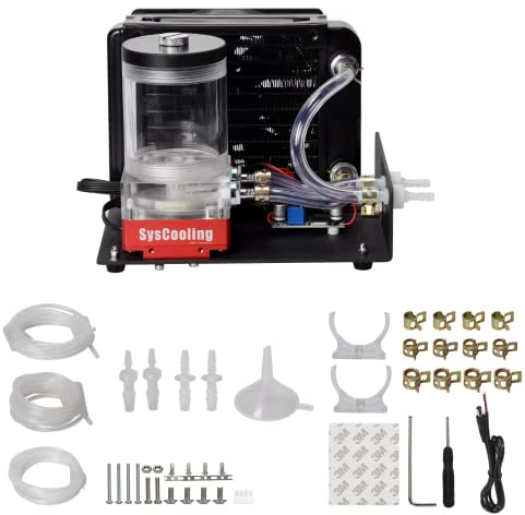 BIGTREETECH Water Cooling Kit 3D Drucker Wasserkühler für Hochtemperaturdruck Extruder Wasserkühlung mit 12V Pumpe 120mm Fan Hotend Kühler PWM Radiator Fan für BIQU H2O und andere