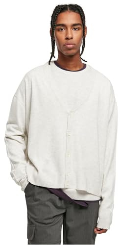Urban Classics Herren Eco Mix Boxy Cardigan lightgrey, XL