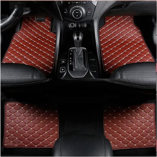 OGENDE 4 x benutzerdefinierte Auto-Leder-Fußmatten für Chrysler 200 300 C 300s (RHD), Auto-Front-Reihe Teppich-Set Allwetter-wasserdichte Bodeneinlagen, rutschfeste Schutzpolster, Zubehör, braun