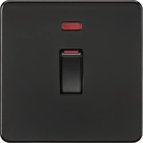 45A 1G DP Switch with neon - matt Black