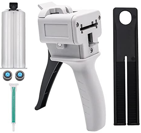 VOANZO 6PCS Handheld Glue Gun Set 1:1 Two Part Epoxy Glue Mixing -50ml for Epoxy Resin Glue AB Glue