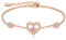 CDE Armband Damen 925 Sterling Silber Herz Rosegold Geschenk für Sie Geburtsstein Armbänder Frauen Schmuck Weihnachten Valentinstag Geburtstags Muttertags Hochzeits Jubiläums