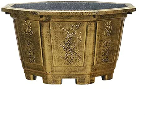 Blumentöpfe Garten-Terrassen-Pflanzgefäß for Zimmerpflanzen, Harz-Blumentöpfe im Freien mit Drainageloch, Retro-Aussehen, Zuhause, Weihnachten, dekorative Behälter Pflanztöpfe (Size : 80cm)