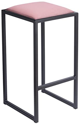 Métal Tabouret Bar Noir 64cm – Fait Main Chaise de Bar pour Cuisine Moderne - Meuble Industriel