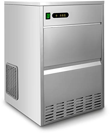 GGM Gastro Eiswürfelmaschine - hohler Zylinder - 28 kg/24h - 240 W - 230 V - Fingerhut-förmige Eiswürfel - Luftgekühlt - Effiziente & Hochdruck-isolierte Sprühung - Edelstahl - EWBH356-N