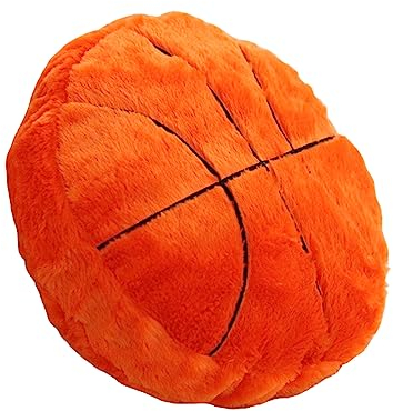 TRYTUTRY Basketballkissen, flauschig, weich, Basketball-Kissen für Schlafzimmer, Dekoration, tolles Geschenk für Basketball-Liebhaber, 45 x 45 cm