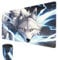 MTG Playmat, 24 x 14 TCG Game Play Mat Stitched Edges Trading Card Game Playmats with Storage Bag Smooth Rubber Surface Battle Game Mat (White Wolf)