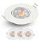 EMOS LED Einbaustrahler 230V dimmbar, 4,9W / 480lm, 50° schwenkbar, warmweiß 2700K | Set mit 3 Stück Einbaustrahler LED Spot ultraflach, rund | Deckenspots LED dimmbar für Innenräume, Farbe weiß