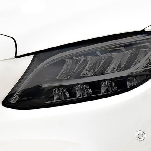 JCAKES Auto-Scheinwerfer-Schutzfolie, transparent, getönt, schwarz, TPU-Aufkleber, für Mercedes Benz C-Klasse W204 W205 C63 AMG A205 C205 S205 2011-heute