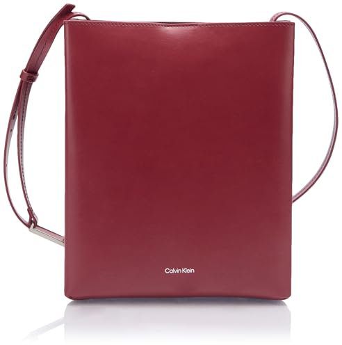 Calvin Klein Damen Crossbody Bag Tasche aus Leder, Rot (Mahogany), Einheitsgröße
