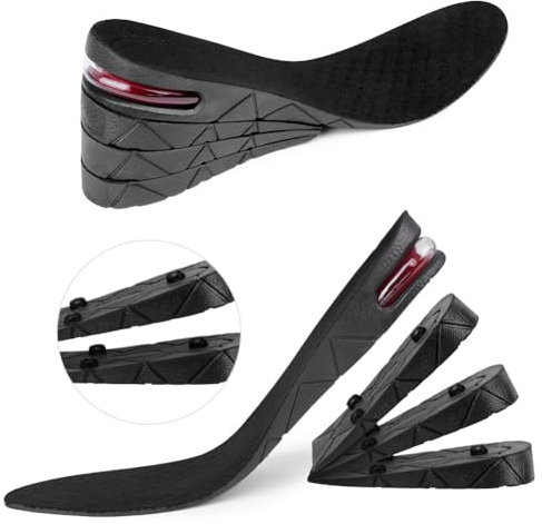 flintronic 4 Couches Augmenter la Semelle Intérieure, Semelle Intérieure avec Coussin D'air Amortissant Séparables, Augmentateur de Hauteur Semelles Interieure Unisexe