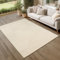 the carpet Parma Teppich Wohnzimmer, Schlafzimmer, Outdoor geeignet, waschbar, moderner Kurzflor mit Hoch-Tief-Effekt, angenehm weich, Beige, 200 x 280 cm