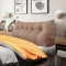 BNCKTRD Kopfende Großes Rückenkissen, Bequemes Lesekissen und Rückenteil im Bett, 2 in 1 Rückenlehne und Kopfkissen, Langes XXL Kissen für Sofa, Couch, Wand und Polster Leinen Pfirsichfarben 160cm