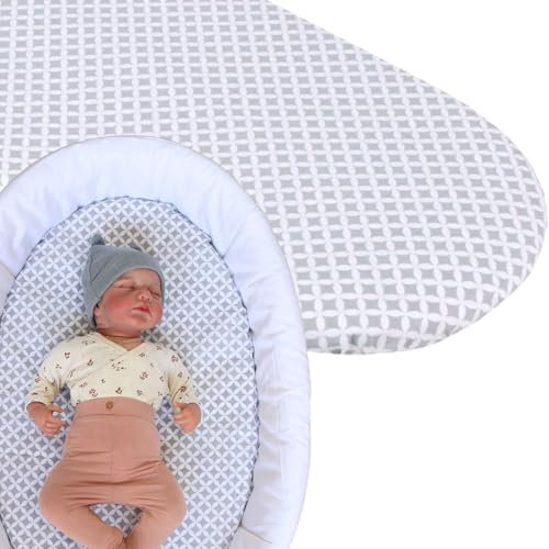BABYLUX Spannbettlaken für Kinderwagen Stubenwagen Baby Spannbetttuch Wiege Stuben Bettlaken (106.Maroko)