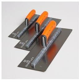 Skimflex Plastering Trowel Bundle – 3 Piece Set (13, 14, 16) – Stainless Steel Finishing & Skimming Trowels with Rubber Grip Handles – Professional Rendering & Plastering Tools for Builders & DIY