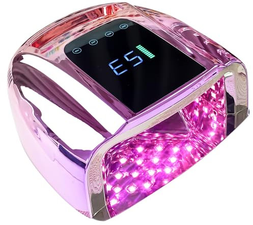 YINGJEE UV Lamps for Gel Nails, 96W Rechargeable Nail Lamp UV LED Nail Lamp, Professional Nail Dryer Portable Nail Light for Nails with LCD Display Auto Sensor for Nail Salon Home Use (Gradual Purple)