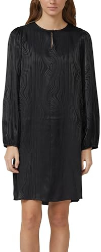 s.Oliver Fließendes Jacquardkleid mit Raffung