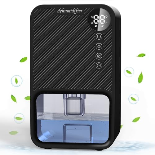 Déshumidificateur électrique, Déshumidificateur Dair Portable, Capacité De Déshumidification De 300 ML/Jour, Mode Veille Silencieux De 35 DB (Black)