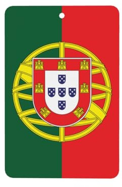 Lot de 4 désodorisants pour voiture Motif drapeau du Portugal