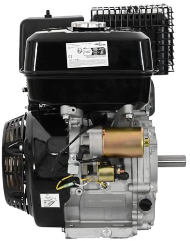 Benzinmotor 15 PS 11 kW Schwarz, 423 cc Hubraum, 6,5 L Tank, Seilzugstarter und Elektrostarter, luftgekühlt, für Stromerzeuger, Generator, Notstromaggregat, Camping, Werkstatt