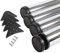 GTV Chrom glänzend 4er Set Metall-Tischbeine Zylindrisch Rund 710mm ø 60mm höhenverstellbar 30mm 80kg Tragkraft für Tische