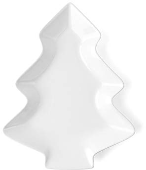 Holst Porzellan CC 427 Tannenschale 27 cm Wintermärchen, weiß, 27 x 22 x 3.5 cm