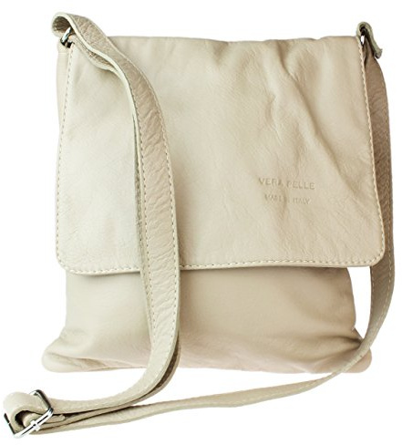 Girly Handbags Womens Italian Soft Leather Cross Body Shoulder Bag Flap Zipper