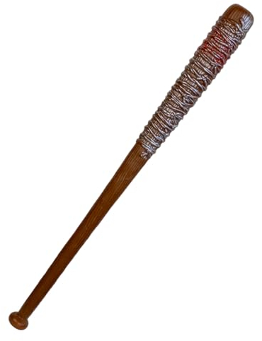Horror-Shop Baseballschläger mit blutigem Stacheldraht - Länge 75 cm, Kunststoff, Thematischer Baseballschläger