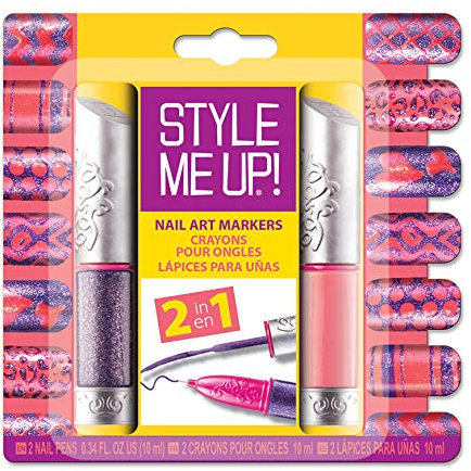 Style Me Up! - Kids' Nail Art Set, Kit of Nail Varnish and Polish Pen, Good Holiday Present for Girls - SMU-1601, Purple
