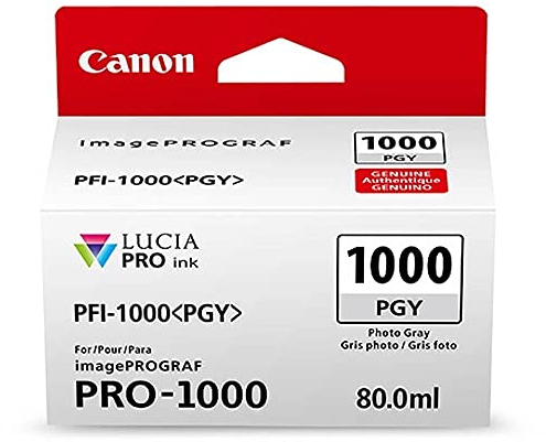 Canon Tintenpatrone PFI-1000 PGY Fotograu grey 80 ml ORIGINAL für imagePROGRAF PRO-1000 Photo Grey