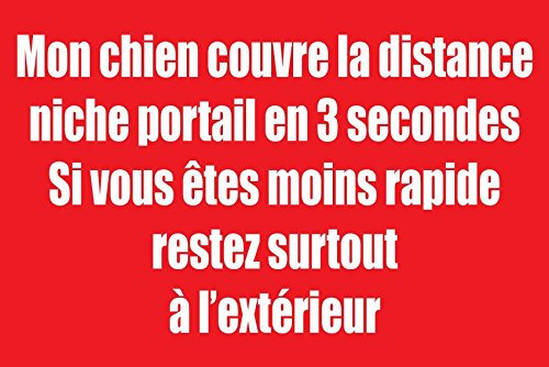 Attention au Chien avec Texte Humoristique