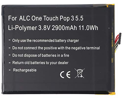 Akku kompatibel mit Alcatel One Touch Pop 3 5.5, OT-5025, TLp029A1, CAC2910008C1