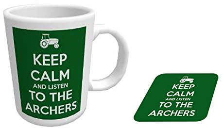 Keep Calm and Listen to The Archers - Ceramic Mug and Coaster Set