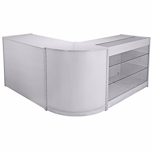 MonsterShop Mars Ladeneinrichtung Rezeption Ladentheke Ladentresen Verkaufsftisch Verkaufstheke Verkaufstresen Kassentisch Empfangstresen Tresen Theke Ladenmöbel Vitrine Schauraum Geschäftsmöbel Weiß