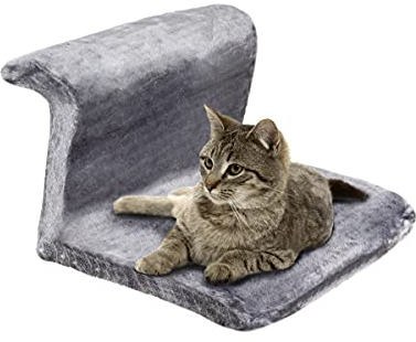 ADEPTNA Cat Kitten Pet Animal Hanging Luxury Radiator Bed - Warm Fleece Basket Cradle Hammock-Strong and Durable Metal Frame (GREY)