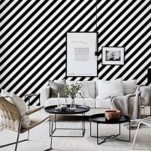 Wallpaper Nordic Style Black And White Striped Wallpaper Twill Modern Minimalist Living Room Bedroom Clothing Store Wallpaper Network Red 0.53 * 10CM