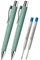 Faber-Castell - Poly Ball XB Kugelschreiber, Strichstärke 0.5 mm, 2 x mintgrün + 2 x blaue Minen