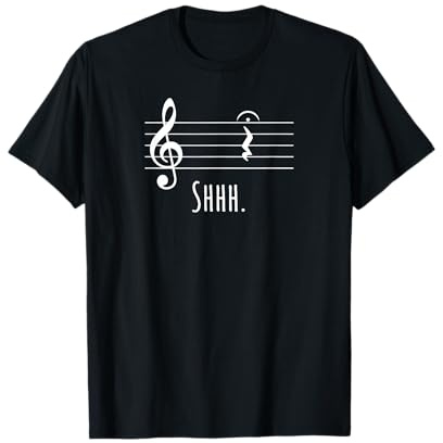 Musiker Geschenke Fermate Sängerin Musik Note Viertel Pause T-Shirt